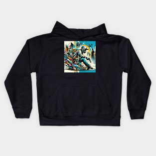 Urban Pulse: Vibrant Graffiti Fusion Kids Hoodie